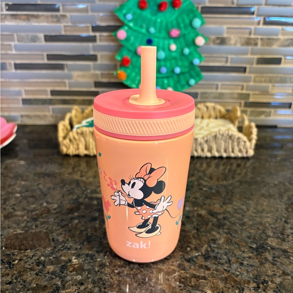 Zak! Minnie Mouse Pink Water Bottle
